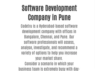 software development company in pune codetru