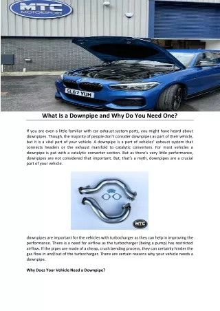 what is a downpipe and why do you need
