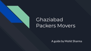 Packers and Movers in Ghaziabad