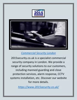 Commercial Security London | 2015security.co.uk