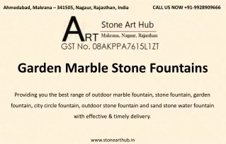 Garden Marble Stone Fountains - Stone Art Hub