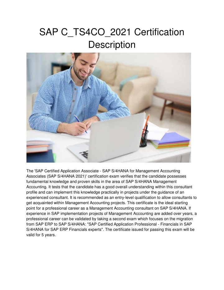 sap c ts4co 2021 certification description