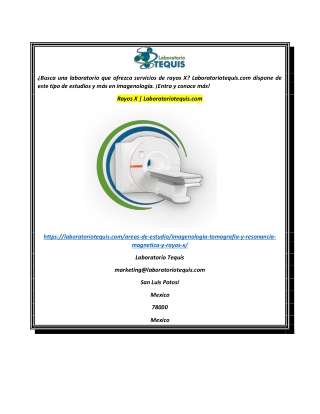 Rayos X  Laboratoriotequis.com