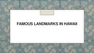 famous landmarks in hawaii