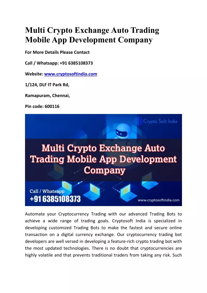 multi crypto exchange auto trading mobile