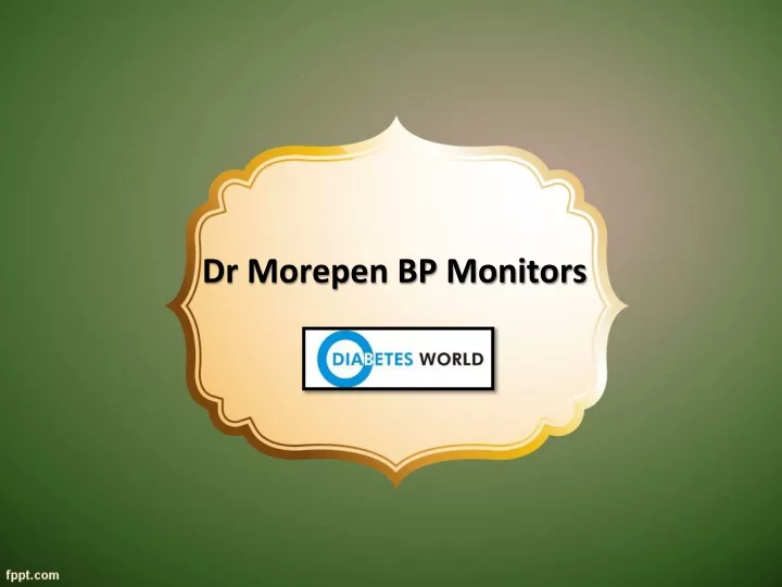dr morepen bp monitors