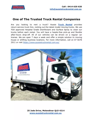 One of The Trusted Truck Rental Companies