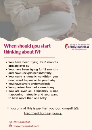 When should I start thinking about IVF