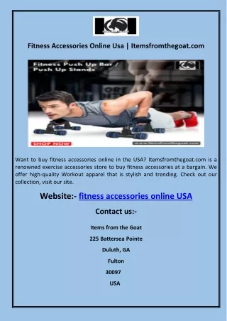 Fitness Accessories Online Usa | Itemsfromthegoat.com
