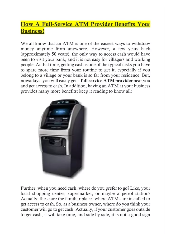 how a full service atm provider benefits your