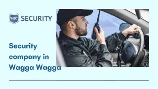 Security company in Wagga Wagga