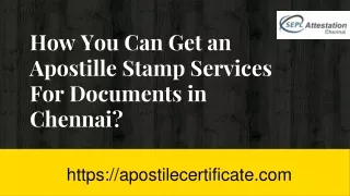 How You Can Get an Apostille Stamp Services For Documents in Chennai