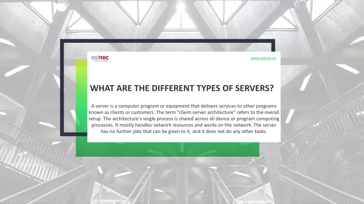 what are the different types of servers