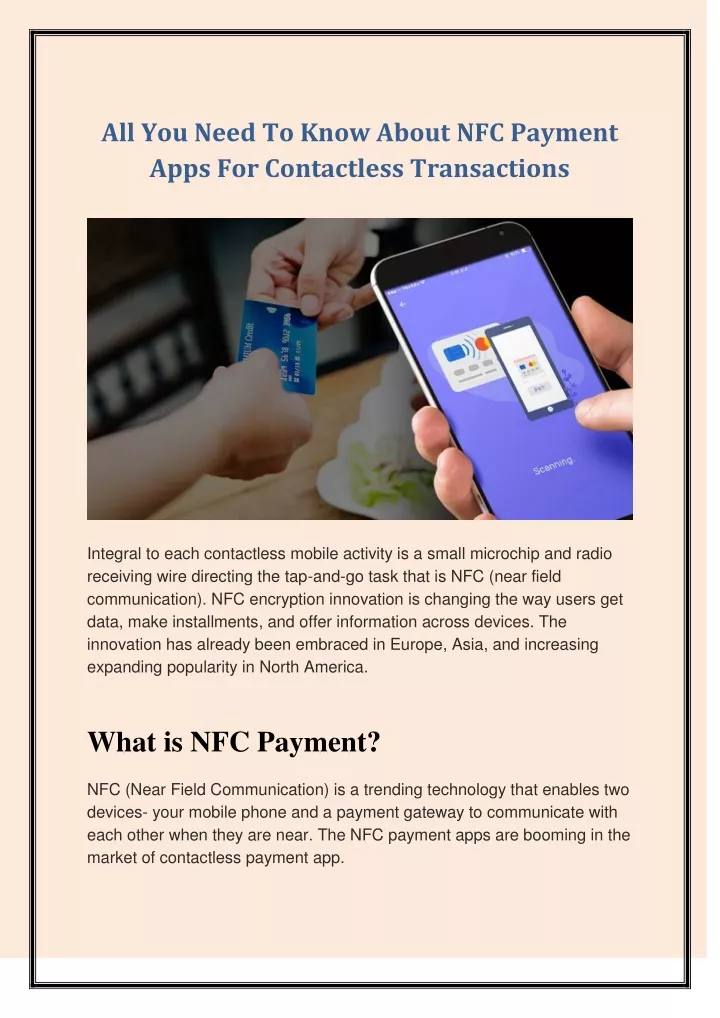 all you need to know about nfc payment apps