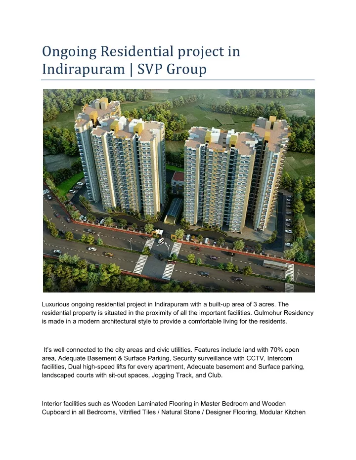 ongoing residential project in indirapuram