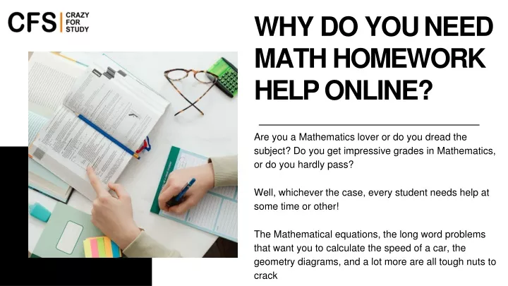 why do you need math homework help online