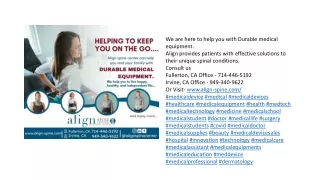 Durable Medical Equipment Services at Fullerton & Irvine, CA