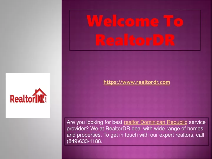 welcome to realtordr