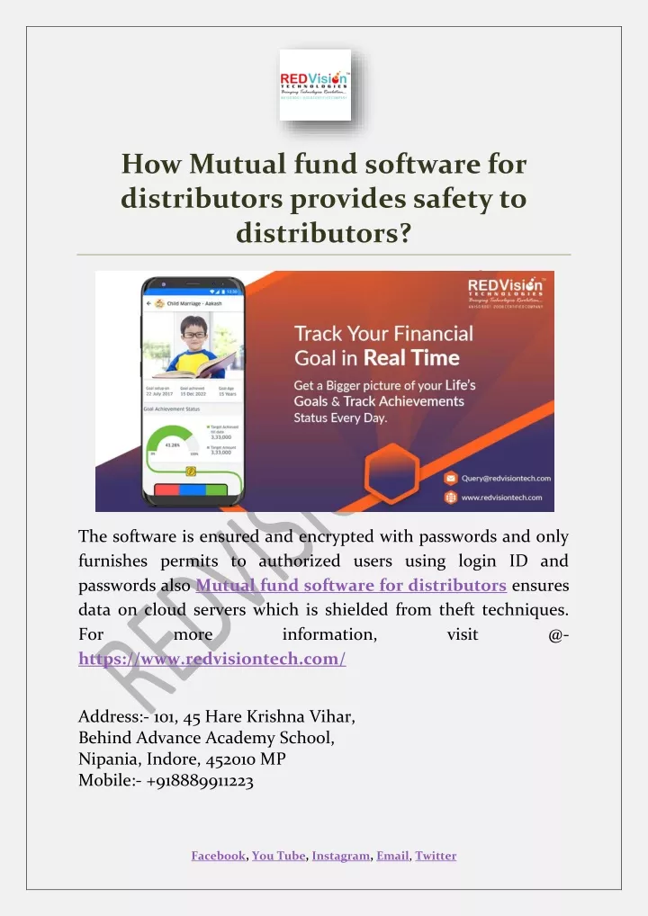 how mutual fund software for distributors