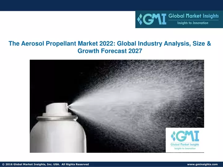 the aerosol propellant market 2022 global