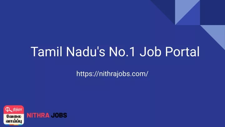 tamil nadu s no 1 job portal