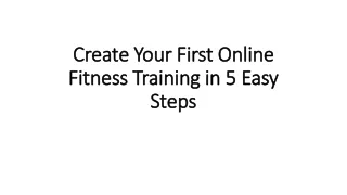 create your first online fitness training in 5 easy steps