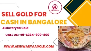 Sell Gold for Cash in Bangalore