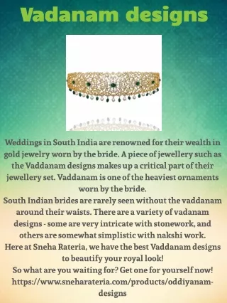 Vadanam designs