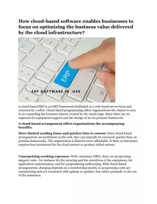 how cloud based software enables businesses