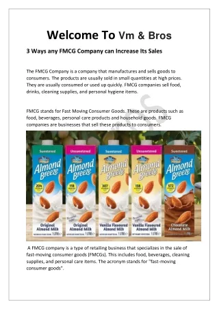 3 Ways any FMCG Company can Increase Its Sales