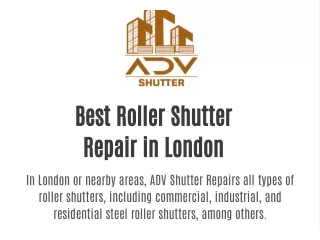 Best Roller Shutter Repair in London