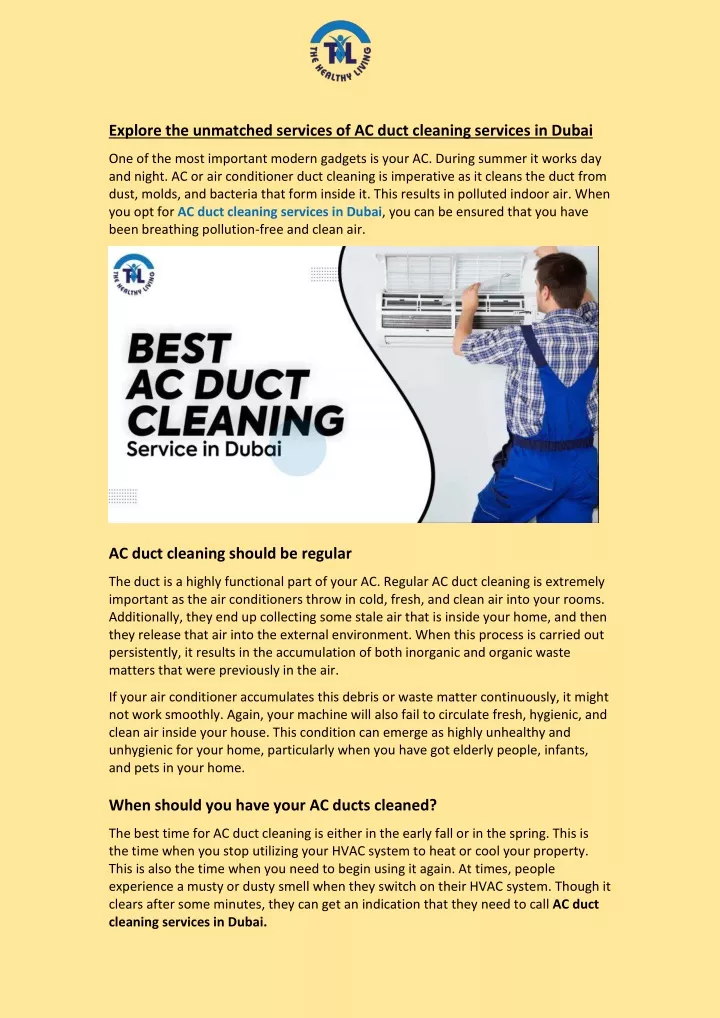 explore the unmatched services of ac duct