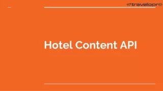 Hotel Content API