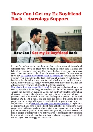 how can i get my ex boyfriend back astrology support