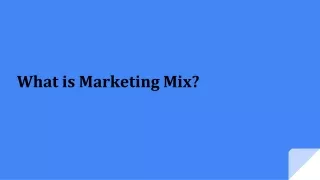 what is marketing mix