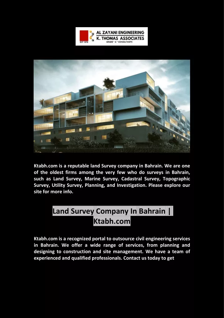 ktabh com is a reputable land survey company