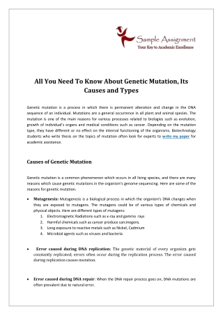 all you need to know about genetic mutation