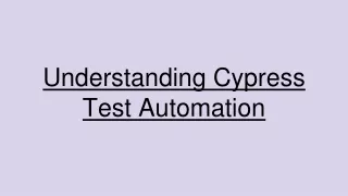 Understanding Cypress Test Automation in Easy Way