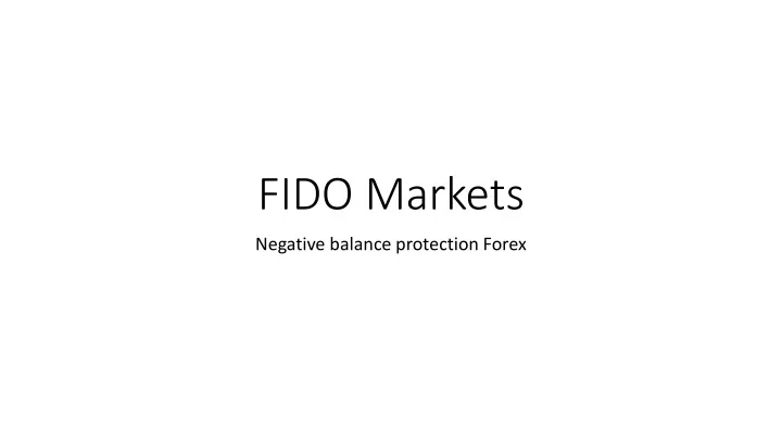 fido markets