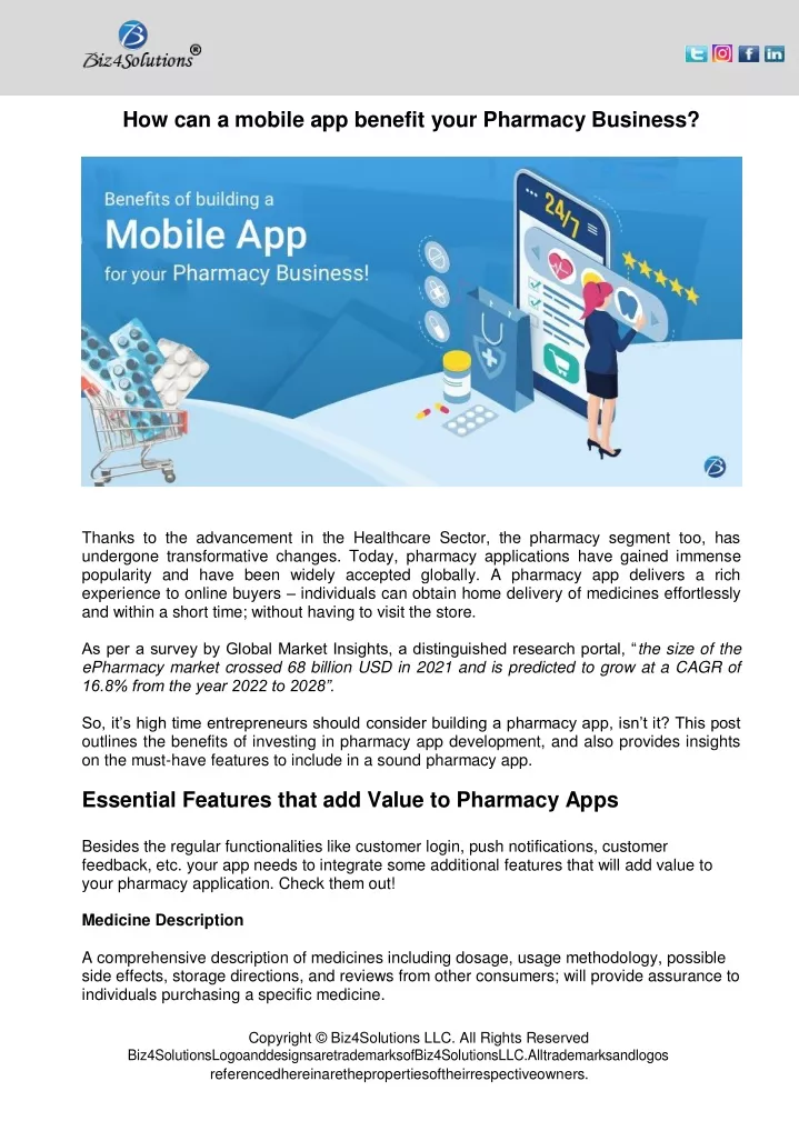 how can a mobile app benefit your pharmacy