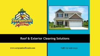 roof exterior cleaning solutions