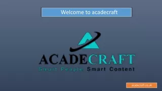 welcome to acadecraft