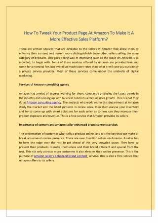 how to tweak your product page at amazon to make