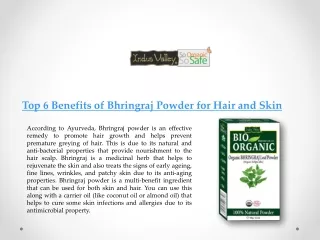 Top 6 Benefits of Bhringraj Powder for Hair and Skin