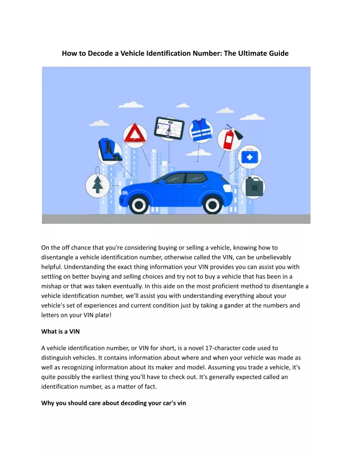 how to decode a vehicle identification number