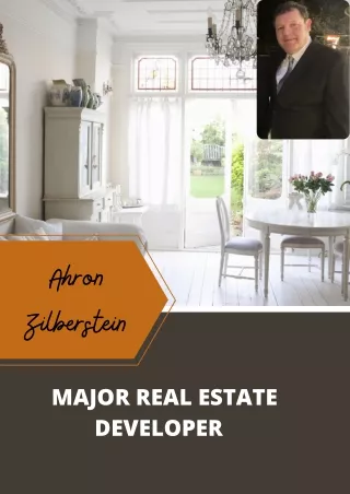 Major Real Estate Developer - Ahron Zilberstein