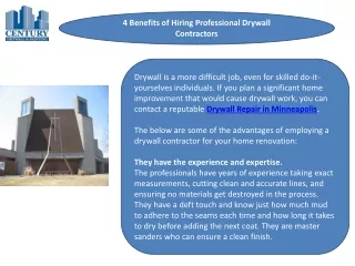 4 benefits of hiring professional drywall