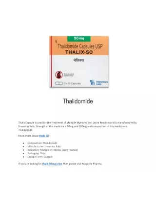 thalix 50 mg price