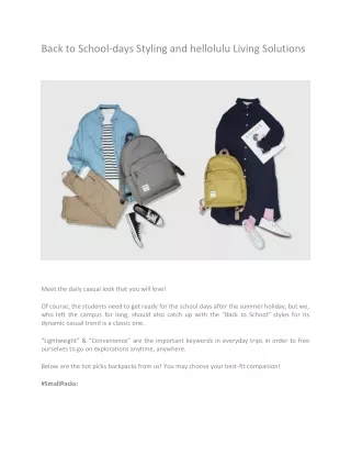 back to school days styling and hellolulu living