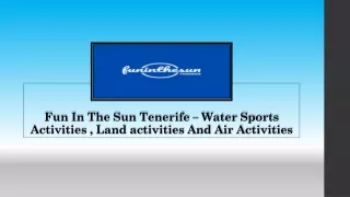 Book Online Water Sports Tenerife Activities